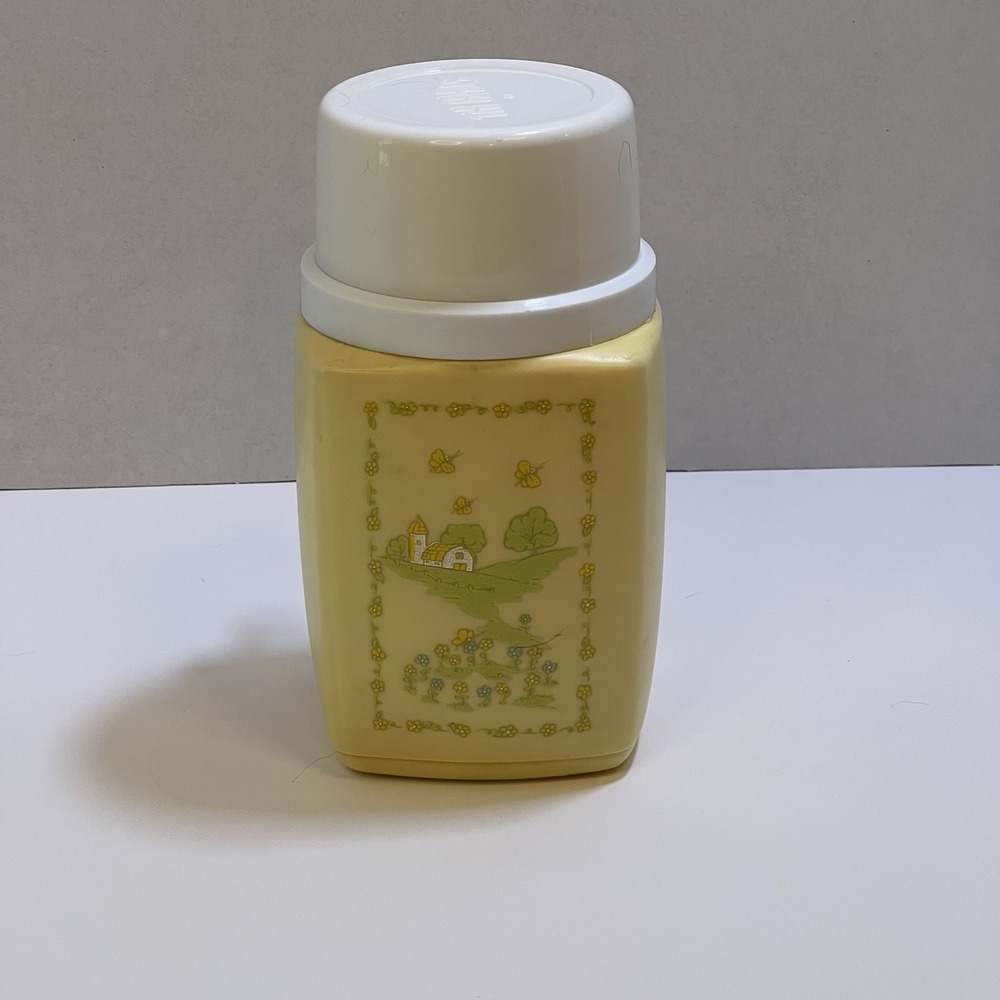 Vintage‎ 1975 Betsey Clark precious Moments metal lunch box thermos yellow